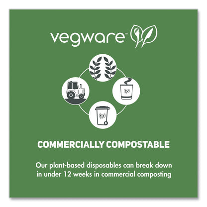 Vegware Round Deli Pots, 8 oz, 4.6" Diameter x 1.5"h, Clear, Plastic, 500/Carton (VEGCFDC08)