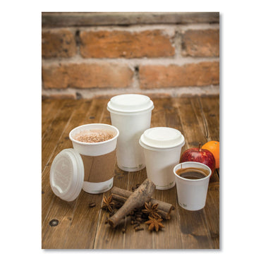Vegware Kraft Hot Cup Sleeves, Fits Vegware 89-Series Hot Cups, Kraft, 1,000/Carton (VEGQ2)