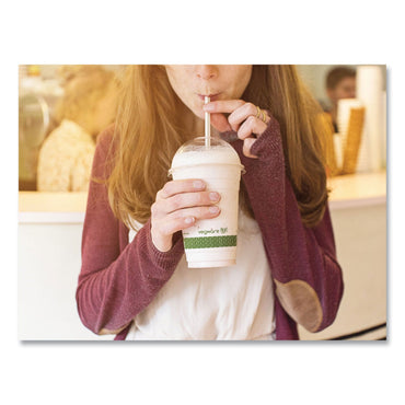 Vegware 96-Series Cold Cup, 16 oz, Clear/Green, 1,000/Carton (VEGR500YG)