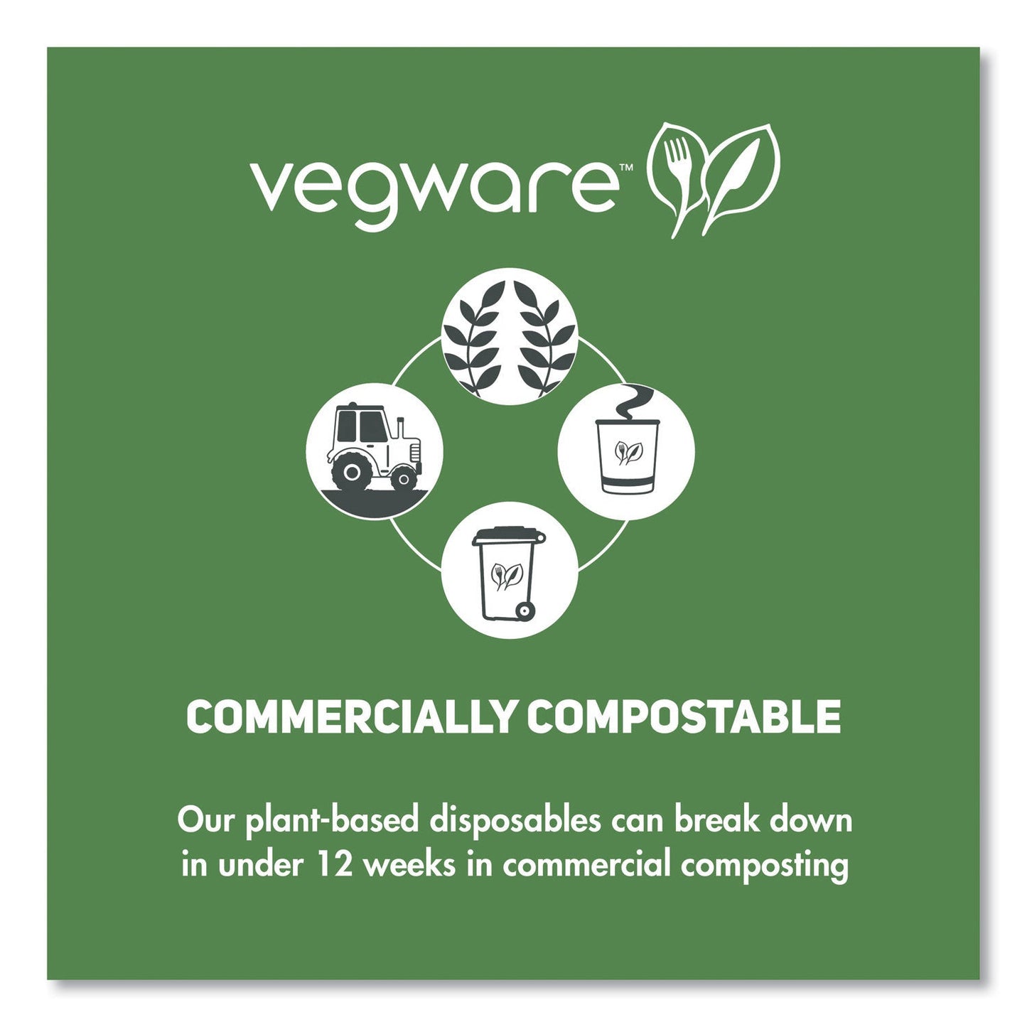 Vegware White CPLA Cutlery, Knife, 1,000/Carton (VEGVWKN65)