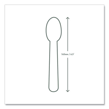 Vegware White CPLA Cutlery, Spoon, 1,000/Carton (VEGVWSP65)