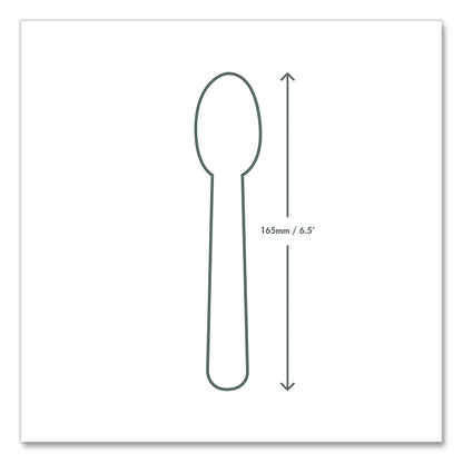 Vegware White CPLA Cutlery, Spoon, 1,000/Carton (VEGVWSP65)