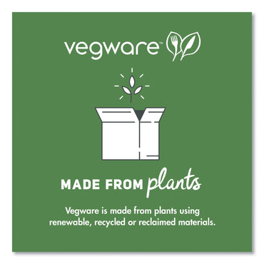 Vegware Molded Fiber Tableware, Plate, 9" Diameter, White, 500/Carton (VEGWHBRG09)
