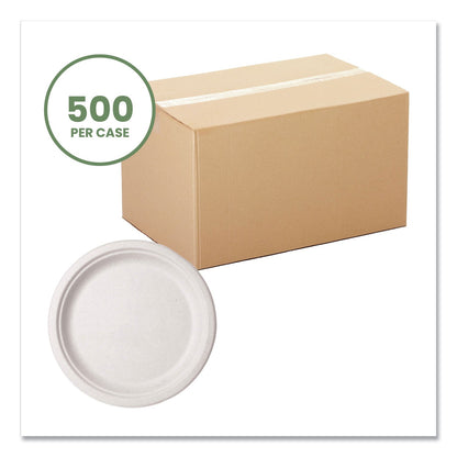 Vegware Molded Fiber Tableware, Plate, 10" Diameter, White, 500/Carton (VEGWHBRG10)