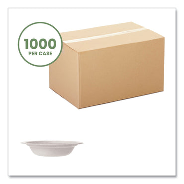 Vegware Molded Fiber Tableware, Bowl, 12 oz, White, 1,000/Carton (VEGWHBRG12B)