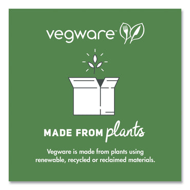 Vegware White Molded Fiber Clamshell Container, 8 x 17 x 2, White, Sugarcane, 200/Carton (VEGWHBRG8HW)