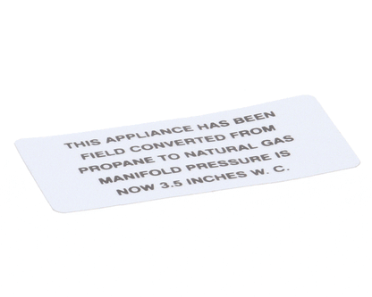Vulcan Hart 00-421727-00002 Plate,Propane To Natural Gas (VH00-421727-00002)