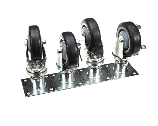 Vulcan Hart VH00-421893-000G1 caster 4 inches swivel, 2 with brack, 2 without brake, plate mount, set of 4 (VH00-421893-000G1)