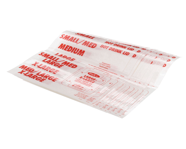 Vollrath Lbl900 10 Ea Lidsaver Size Labels (VOLLBL900)