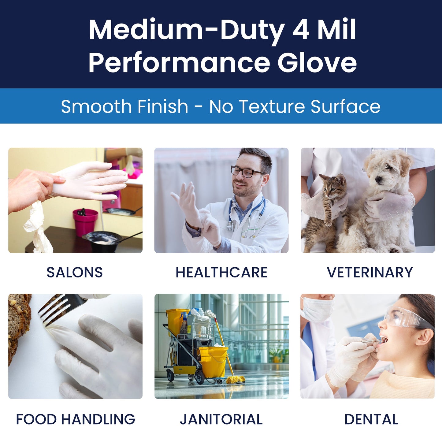 Safety Zone® Synthetic Vinyl Powder Free 4 mil Exam Gloves, Beige, Med, Case of 1000 (SZNVTX995)