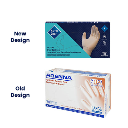 Safety Zone® Synthetic Vinyl Powder Free 4 mil Exam Gloves, Beige, Med, Case of 1000 (SZNVTX995)