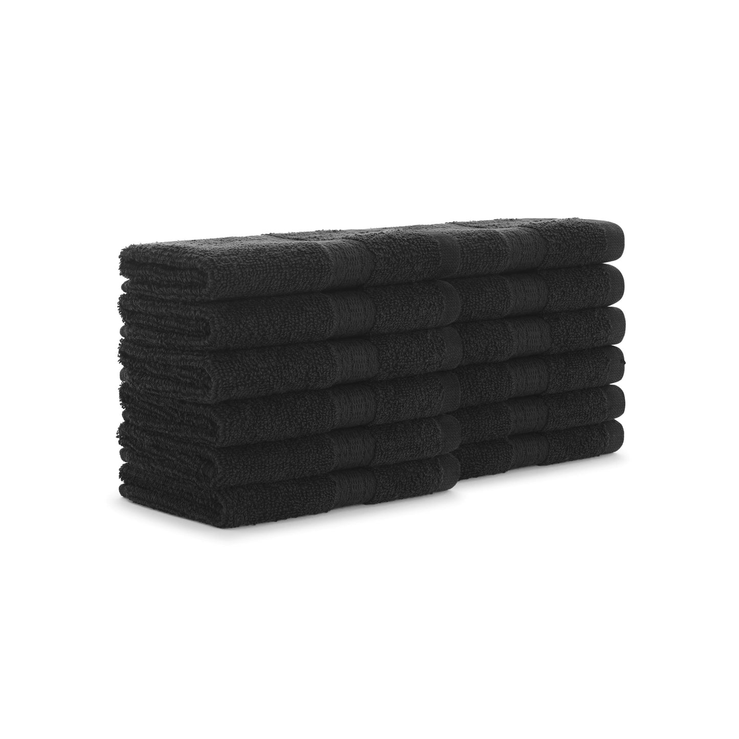 Hospeco® True Color Washcloth 12x12 Black, 12/Pack (HOSP-WASH-BLACK)