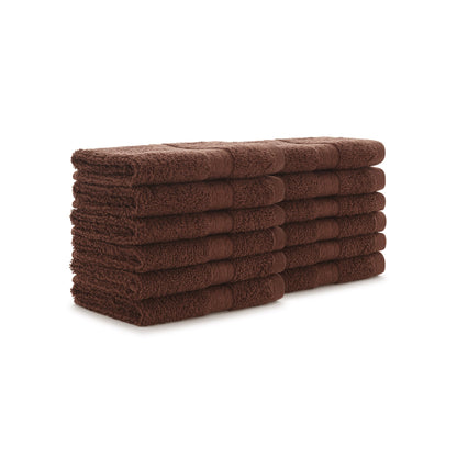 Hospeco® True Color Washcloth 12x12 Brown, 12/Pack (HOSP-WASH-BROWN)