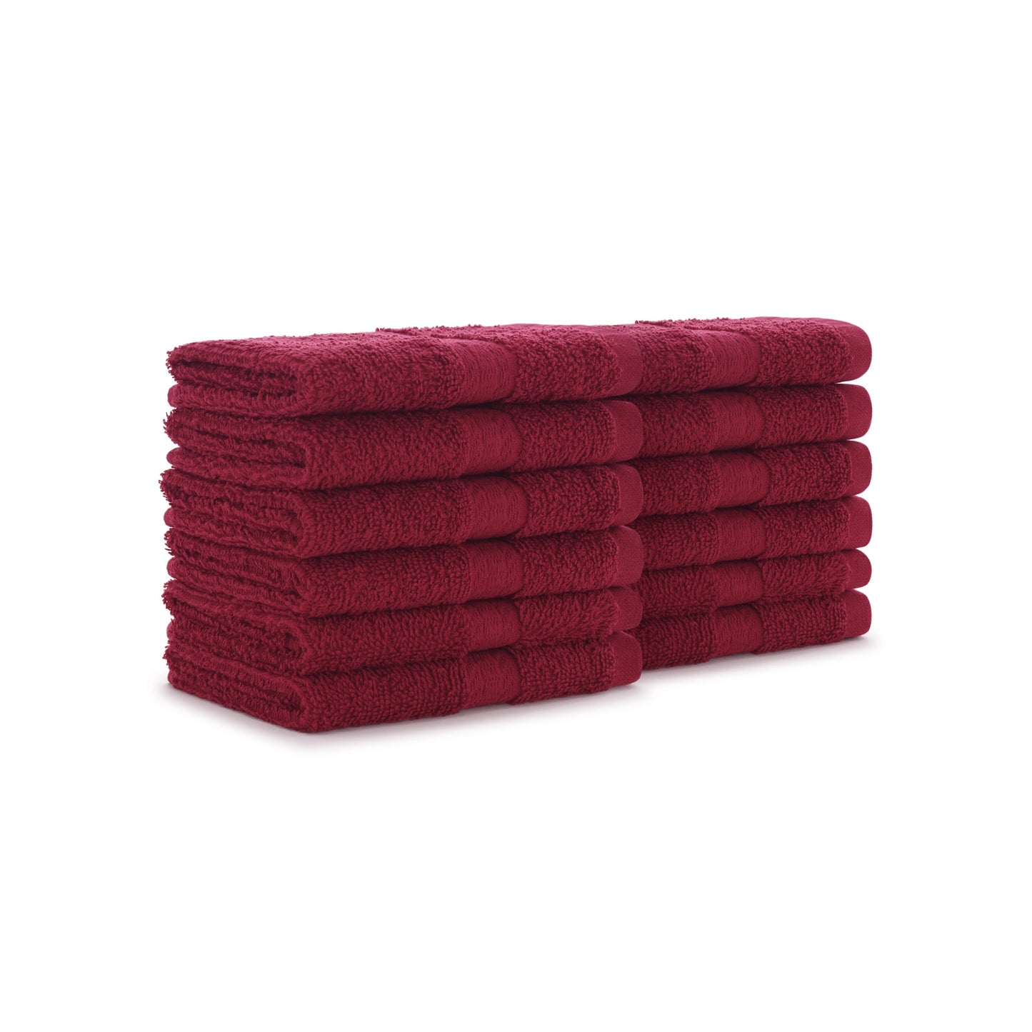 Hospeco® True Color Washcloth 12x12 Bugundy, 12/Pack (HOSP-WASH-BURGUNDY)