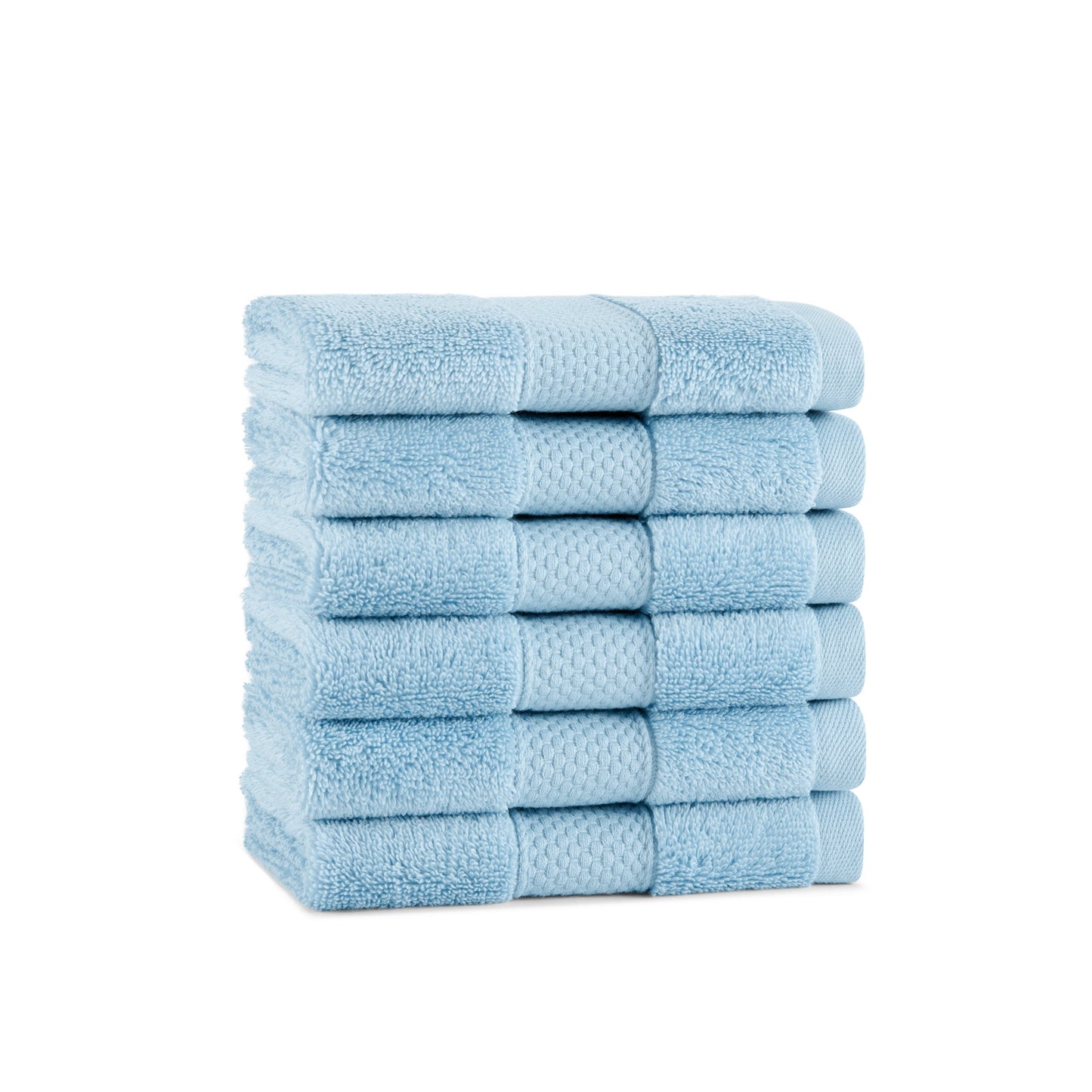 Aston & Arden Egyptian Cotton Washcloth 13x13 Blue (6/Pack) (P-EGYP-1313-BLU)