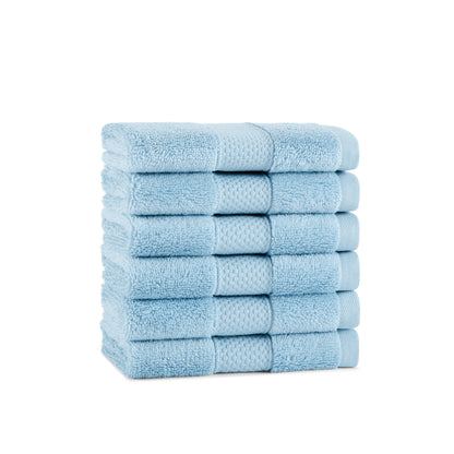 Aston & Arden Egyptian Cotton Washcloth 13x13 Blue (6/Pack) (P-EGYP-1313-BLU)