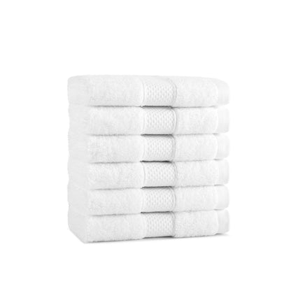 Aston & Arden Egyptian Cotton Washcloth 13x13 White (6/Pack) (P-EGYP-1313-WH)