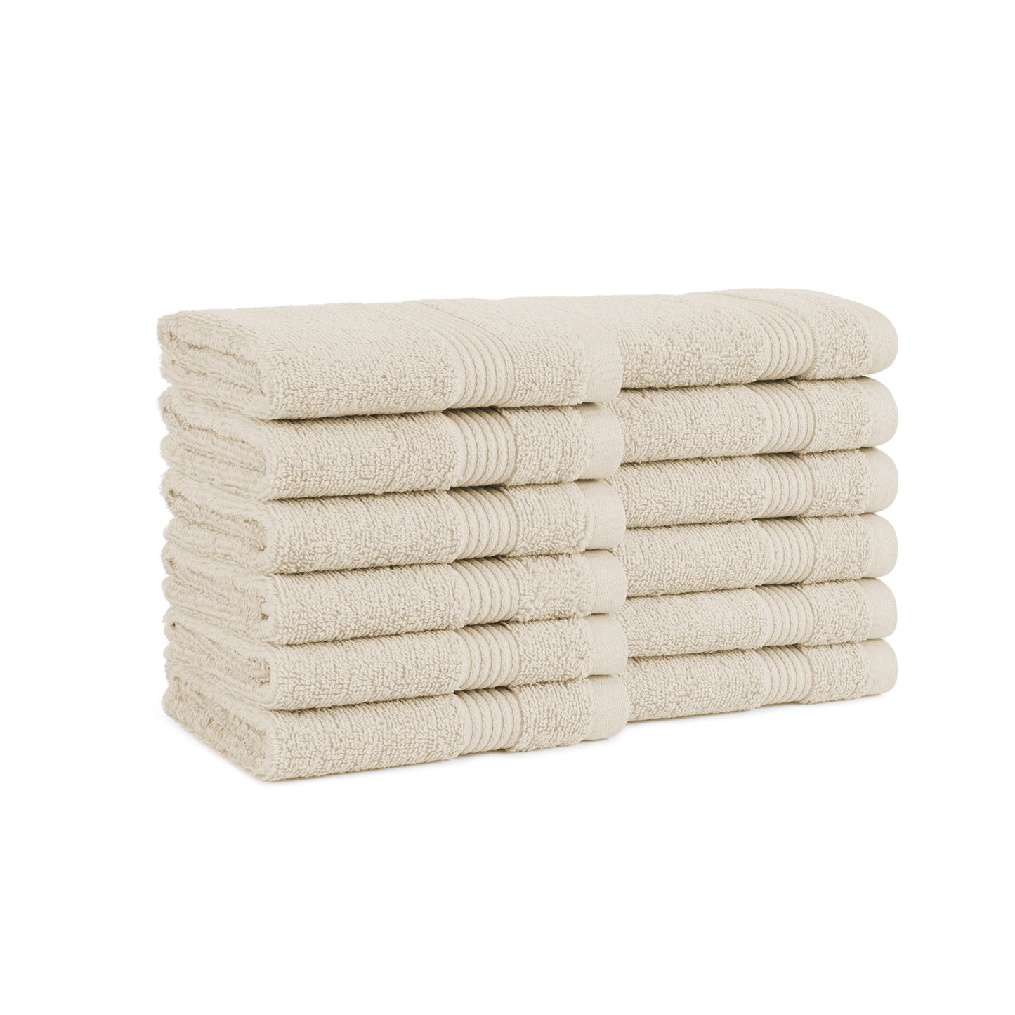 Arkwright Home® Host & Home Washcloth 13x13 Ivory, Case of 60 (HHWC-1313-IV-CS)