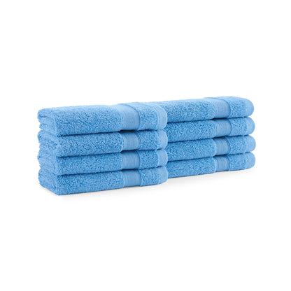 Aston & Arden Aegean Recycled Washcloth 13x13 Blue Solid (8/Pack) (P-WC-RO-1313--BL)