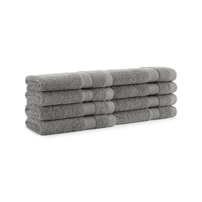 Aston & Arden Aegean Recycled Washcloth 13x13 Dark Grey Solid (8/Pack) (P-WC-RO-1313--DG)