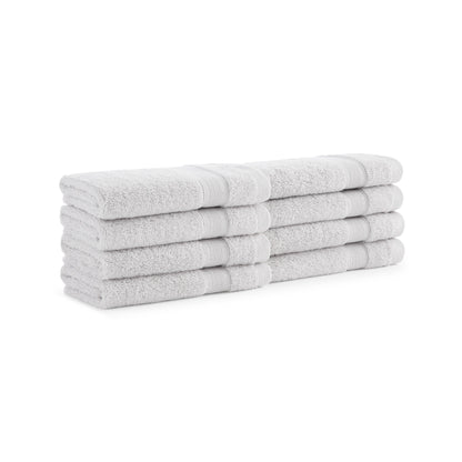Aston & Arden Aegean Recycled Washcloth 13x13 Light Gray Solid (8/Pack) (P-WC-RO-1313-LG)