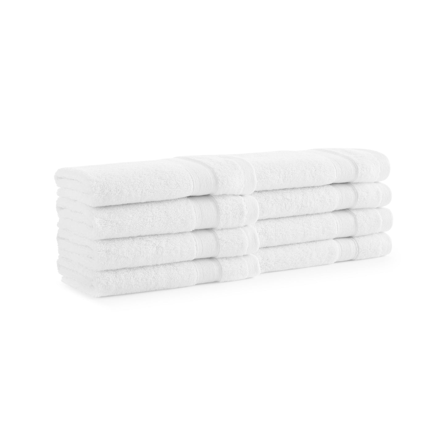 Aston & Arden Aegean Recycled Washcloth 13x13 White Solid (8/Pack) (P-WC-RO-1313-WH)