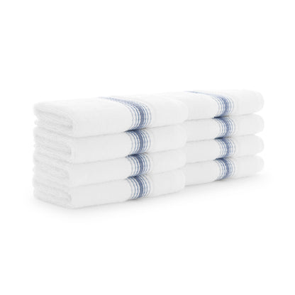 Aston & Arden Turkish Striped Washcloth 13x13 Crystal (8/Pack) (PNP-WCSTT1313-175CYT)