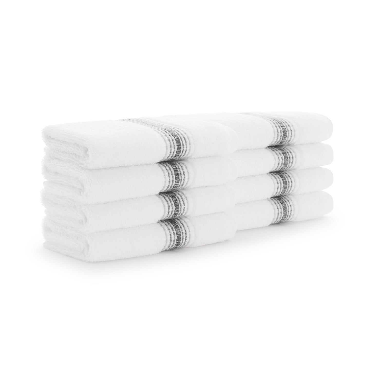 Aston & Arden Turkish Striped Washcloth 13x13 Pewter (8/Pack) (PNP-WCSTT1313-175PTR)