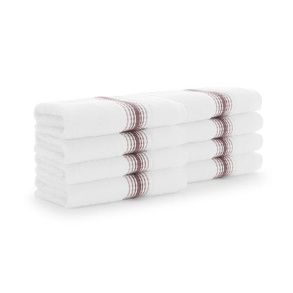 Aston & Arden Turkish Striped Washcloth 13x13 Rose (8/Pack) (PNP-WCSTT1313-175RSE)