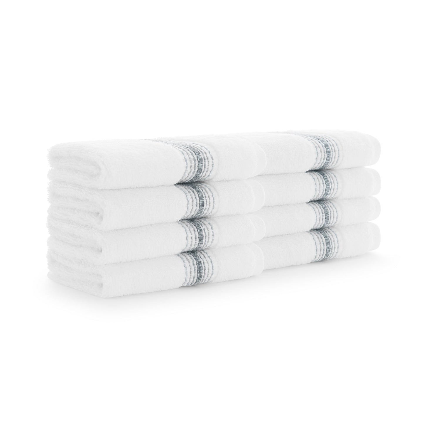 Aston & Arden Turkish Striped Washcloth 13x13 Slate (8/Pack) (PNP-WCSTT1313-175SLT)