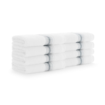 Aston & Arden Turkish Striped Washcloth 13x13 Slate (8/Pack) (PNP-WCSTT1313-175SLT)