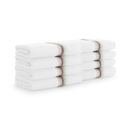 Aston & Arden Turkish Striped Washcloth 13x13 Sand (8/Pack) (PNP-WCSTT1313-175SND)