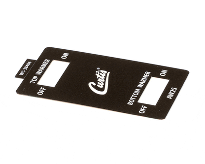 Wilbur Curtis 3375000755 Label, Front Panel Aw-2S Alp-5 (WCWC-38406)