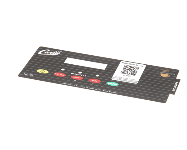 Wilbur Curtis 3375001646 Label, Ucm Overlay Alp3Gt With (WCWC-390178)