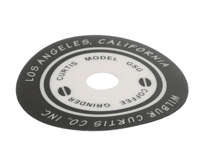 Wilbur Curtis 3375000450 Label, Selector Knob Gsg (WCWC-39046)