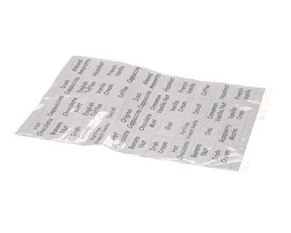 Wilbur Curtis 3375000453 Label, Adhesive Canister Curti (WCWC-39107)