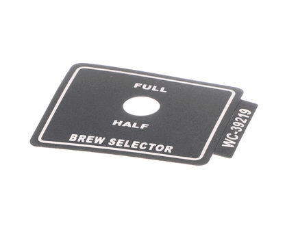 Wilbur Curtis 3375000484 Label, Brew Selector Ru150/300 (WCWC-39219)