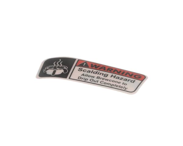 Wilbur Curtis 3375000506 Label, Warning Brewcone (WCWC-3963)