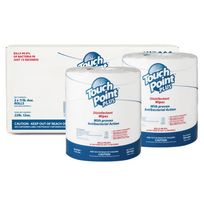 Touch Point® Plus Disinfectant Wipes, 8"x6", 900/Roll, 2 Roll/Case (HOSWD900)