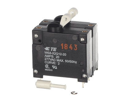 Whalen Company Petw68X2Q1220 Circuit Breaker, Panel Mount, Dpst W68-X (WHLEPETW68X2Q1220)