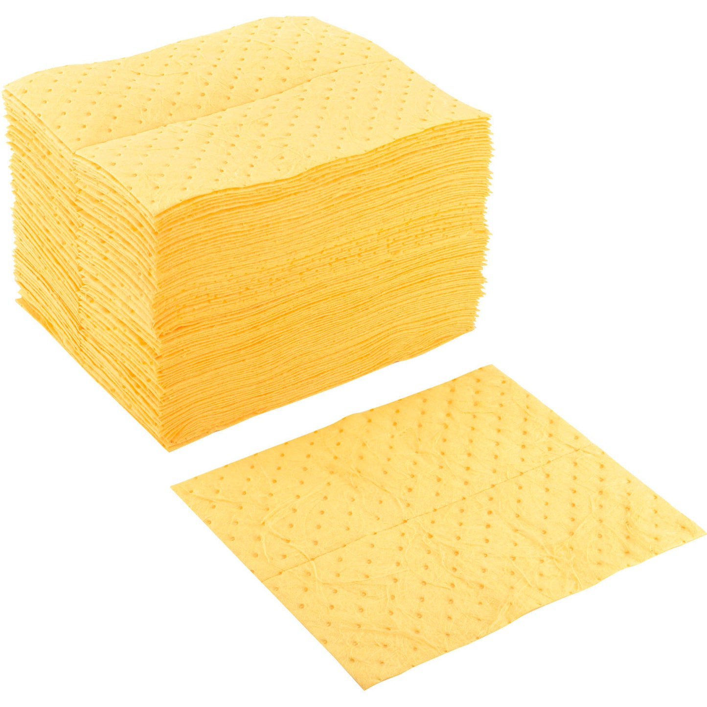 Global Industrial Hazmat Pad, Heavyweight, 15" x 18", Yellow, 100/Pack (WBB2305919)