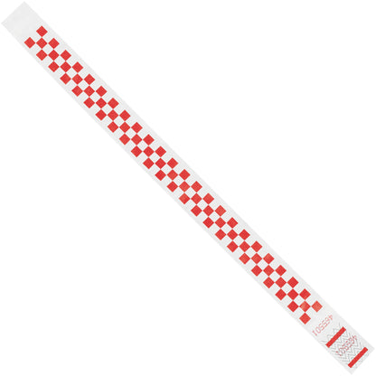 tyvek-r-3-4-x-10-red-checkerboard-tyvek-r-wristbands-wr103rd_1