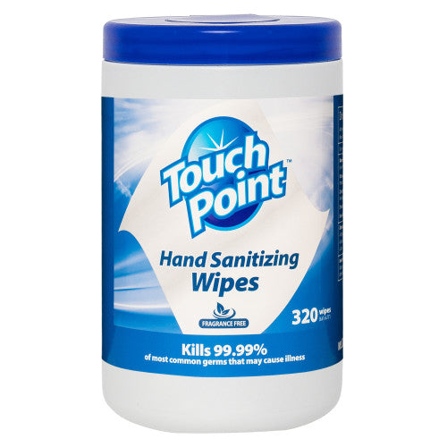 Touch Point® Touch Point® Hand Sanitizing Wipes, 6.7"x6.75", 320/canister, 6 Canisters/Case (HOSWS320HS)