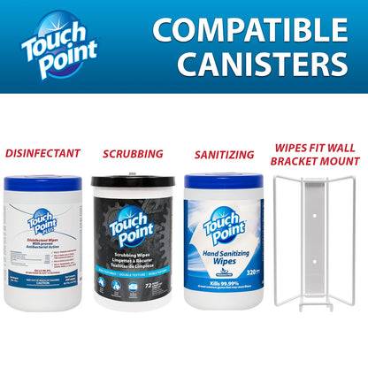 Touch Point® Touch Point® Hand Sanitizing Wipes Canister, 6.7"x6.75", 320/Canister (HOSPNPWS320HS)