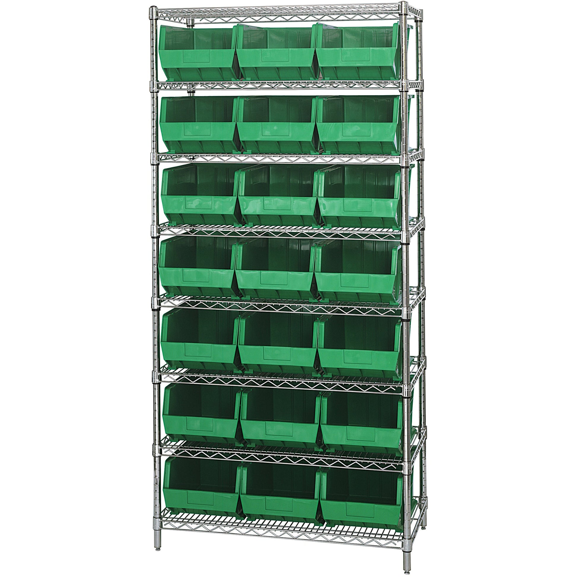36-x-18-x-74-8-shelf-wire-shelving-unit-with-21-green-bins-wsbq225g_1