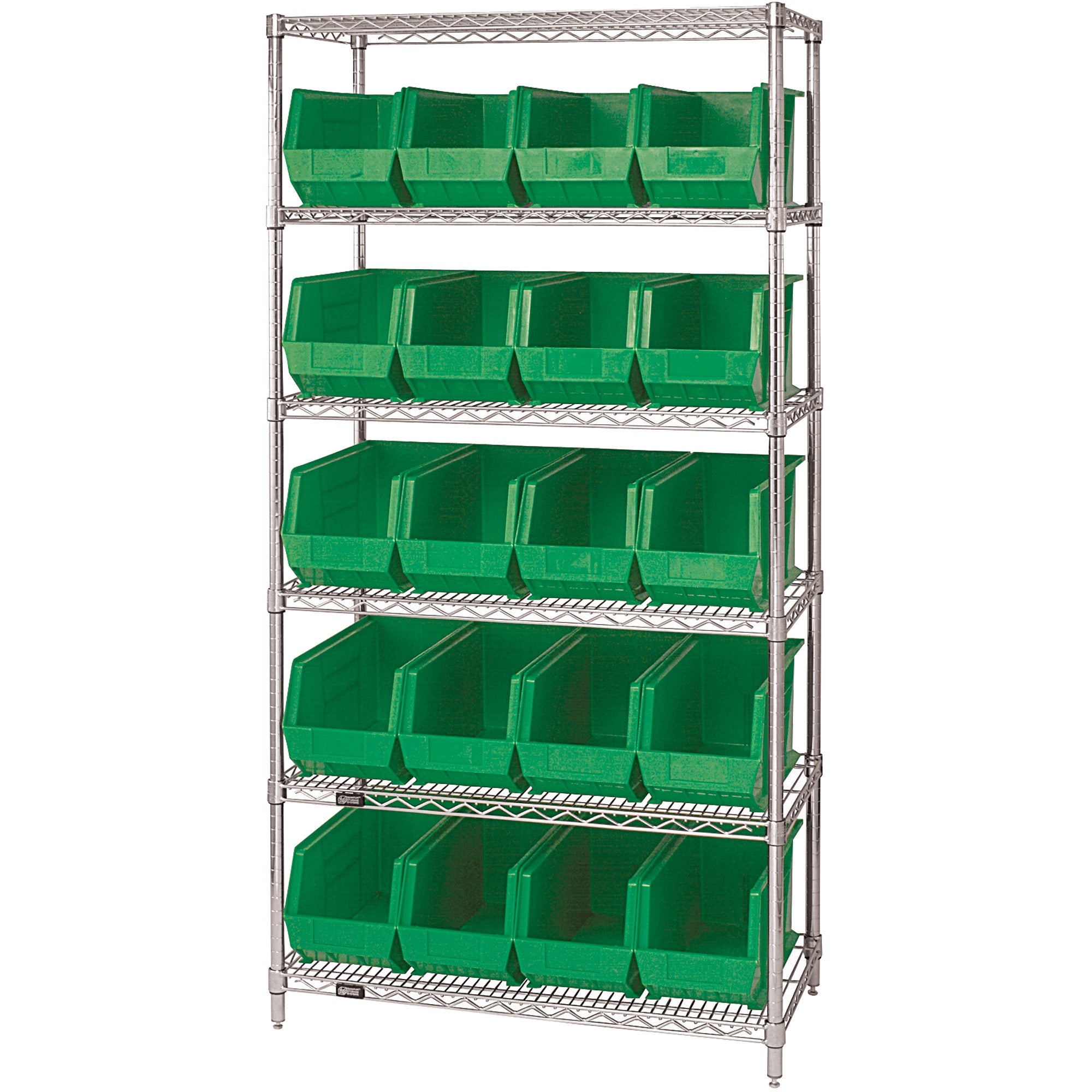 36-x-18-x-74-6-shelf-wire-shelving-unit-with-20-green-bins-wsbq265g_1