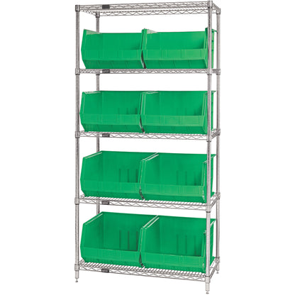 36-x-18-x-74-5-shelf-wire-shelving-unit-with-8-green-bins-wsbq270g_1