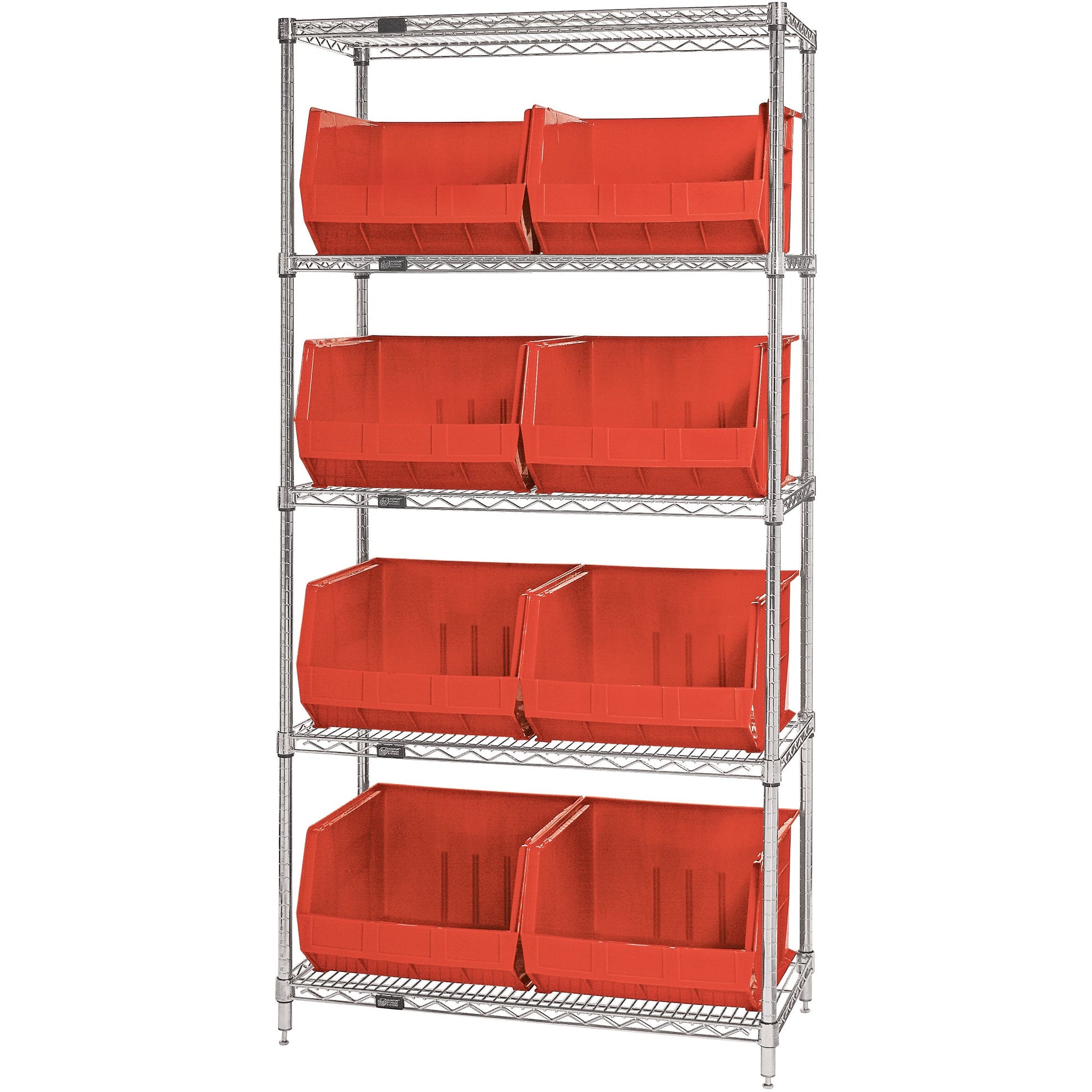 36-x-18-x-74-5-shelf-wire-shelving-unit-with-8-red-bins-wsbq270r_1