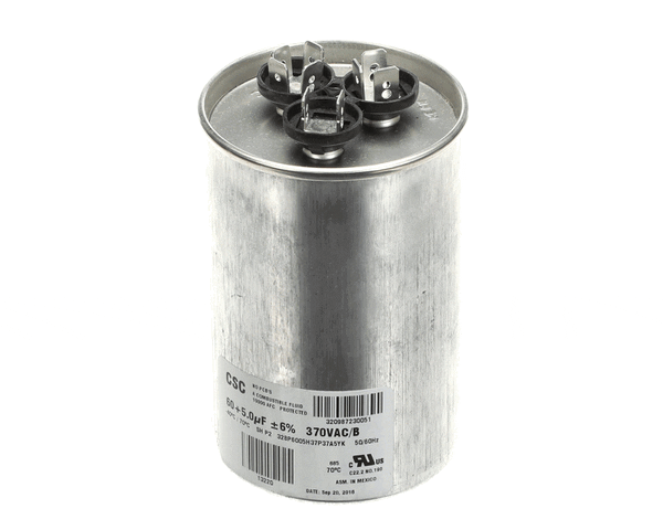 York S1-02425033700 Dual Run Capacitor, 60/5Mfd,370V,Round (YORKS1-02425033700)