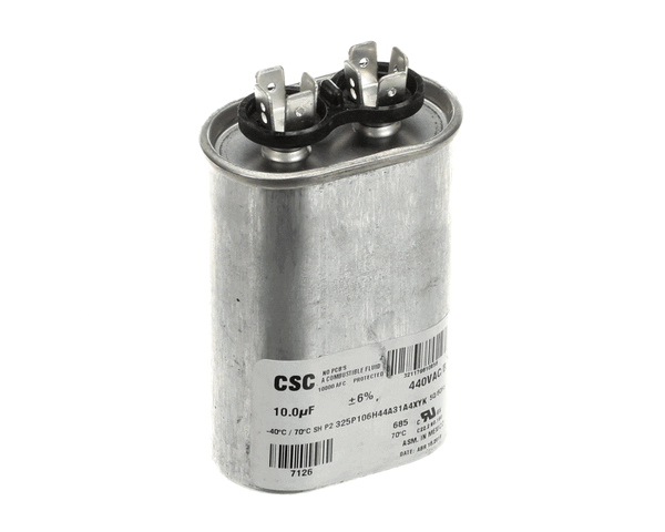 York S1-02431404000 Single Run Capacitor, 10Mfd,440V,Flat (YORKS1-02431404000)